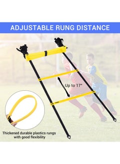 Ohuhu Agility Ladder 6M Ohuhu Rung Agility Ladder With Black Carry Case Ideal For Speed Training Football Game Training Workout Men  - Image 4