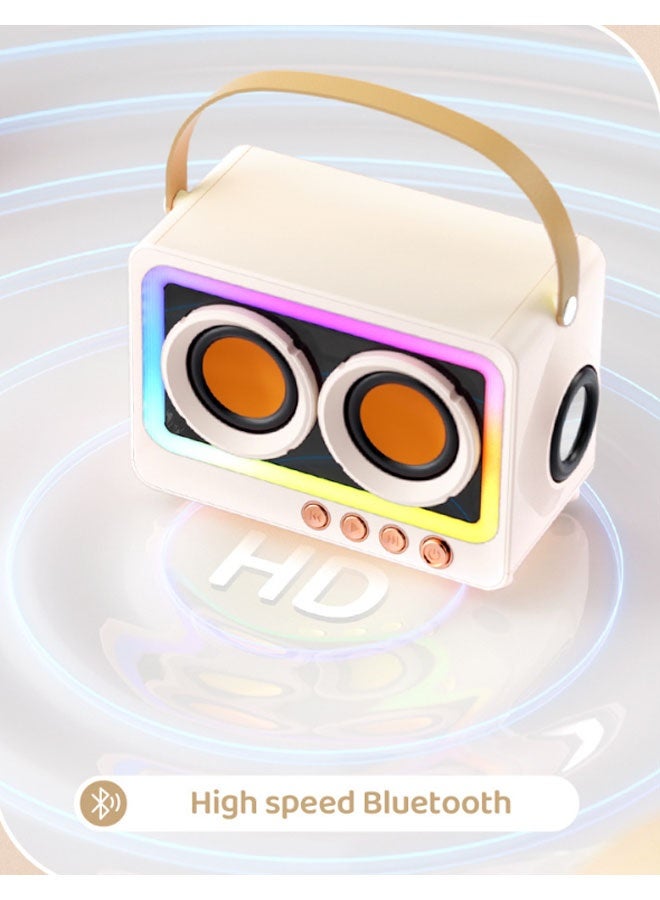 نيوترل مكبر صوت بلوتوث محمول C40 للاستخدام في الهواء الطلق مزود بفتحة لبطاقة الذاكرة ومضخم صوت وإضاءة RGB نابضة بالحياة وتشغيل الموسيقى واستقبال المكالمات. مثالي للألعاب ومشاهدة الأفلام وحفلات أعياد الميلاد وتناول الطعام في الهواء الطلق والمزيد. (أبيض) - Image 4