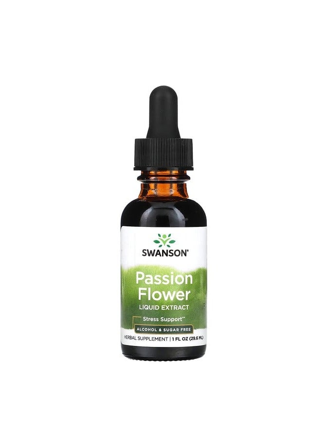 SWANSON Passion Flower Liquid Extract, Alcohol & Sugar Free, 1 fl oz (29.6 ml)