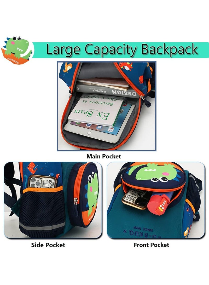 SANMUGEED Toddler Backpack for Nursery Kids Children Dinosaur Backpack with Chest Strap Kindergarten School Bag Outdoor Rucksack for 3-6 Years - Image 3