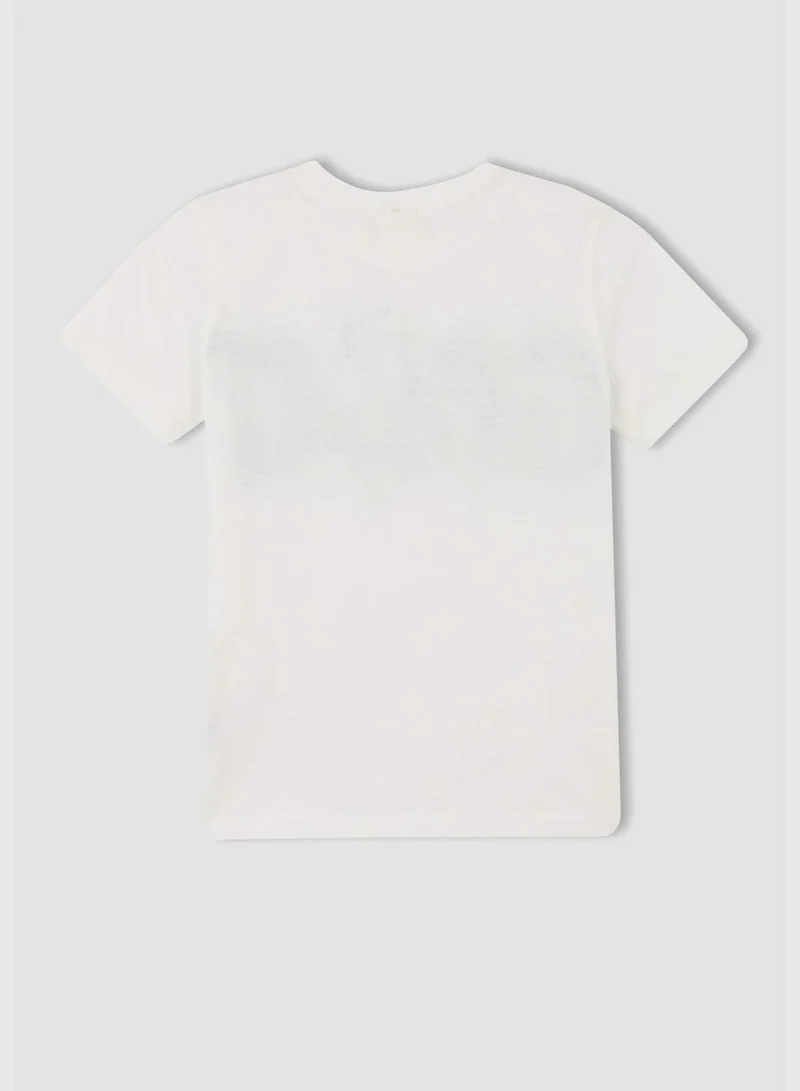 DeFacto Regular Fit Short Sleeve Slogan Print T-Shirt