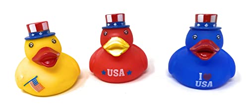 Funiverse Bulk 20Pack Patriotic Jeep Rubber Ducky Assortment Memorial Day 4th of July Labor Day or Veterans Day Duckies - Image 1
