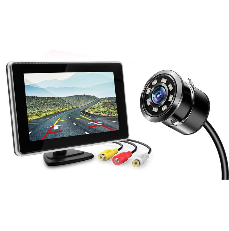 FABTEC شاشة عرض TFT LCD بحجم 5 إنش مع كاميرا ركن LED 8 في الخلف ، مجموعة متكاملة - Image 1