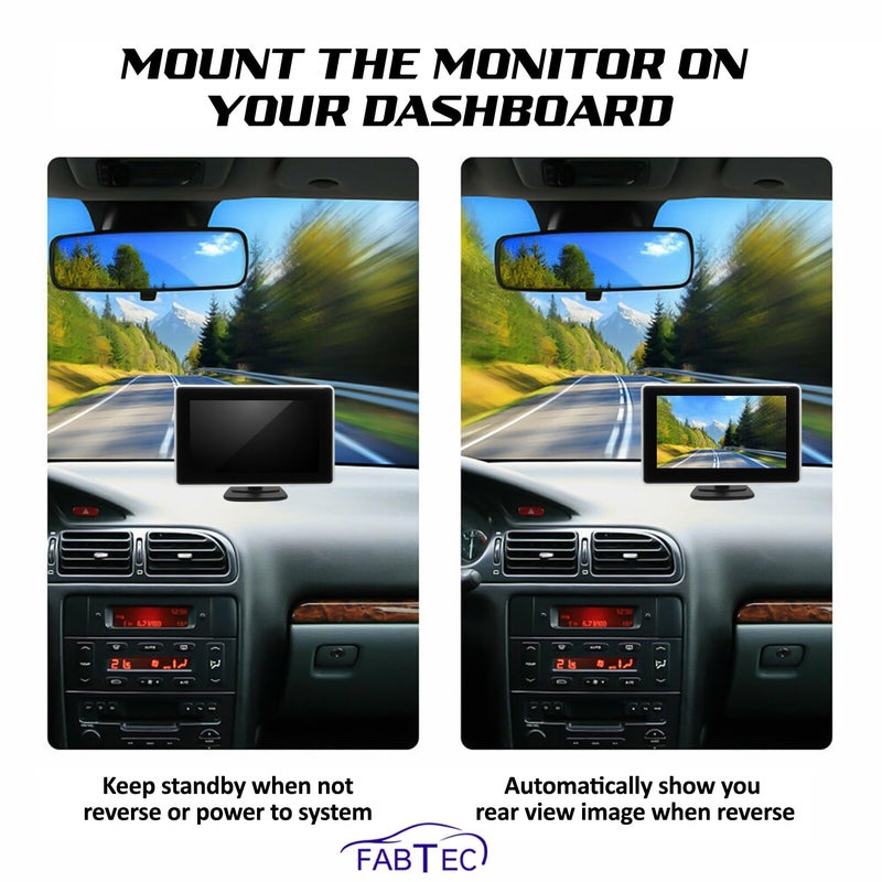 FABTEC شاشة عرض TFT LCD بحجم 5 إنش مع كاميرا ركن LED 8 في الخلف ، مجموعة متكاملة - Image 4