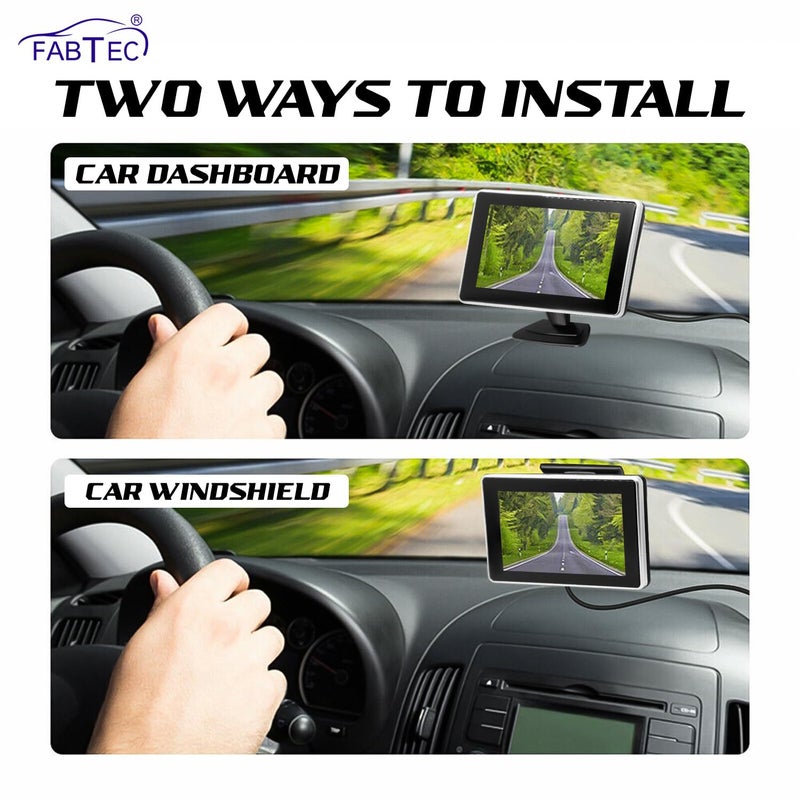 FABTEC شاشة عرض TFT LCD بحجم 5 إنش مع كاميرا ركن LED 8 في الخلف ، مجموعة متكاملة - Image 3