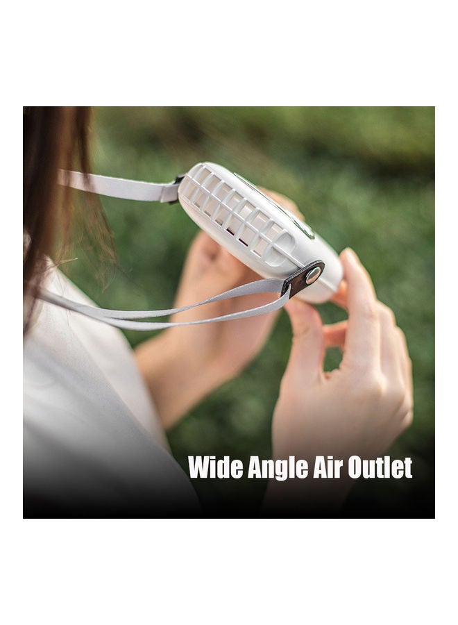 NIBEMINENT USB Mini Portable Hanging Fan With Strap PAA3663W_P White - Image 3