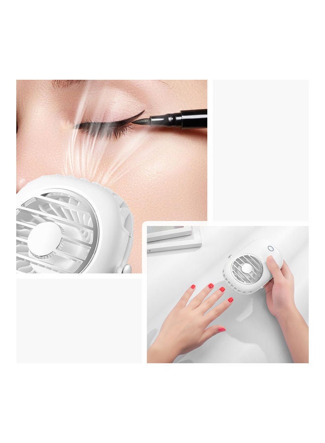 NIBEMINENT USB Mini Portable Hanging Fan With Strap PAA3663W_P White - Image 2