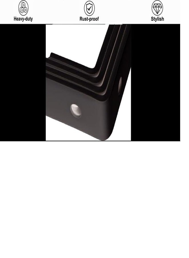 Homestead Decor Wall Bracket for Shelves and Home Decor, Metal L Angle Bracket With Matching Screws - Pack of 4 (6'' x 4'') - Image 4