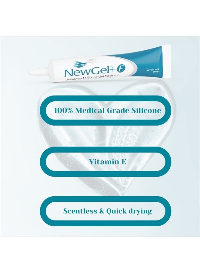 MyNewGel NewGel+E Advanced Silicone Scar Treatment Gel for OLD and NEW Scars w Vitamin E, for Surgery, Injury, Keloids, Burns, and Facial Blemish Scars (1 oz) - Image 2