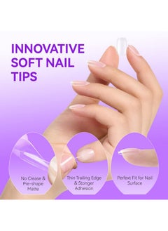 gelike ec Gelike EC Gel X Nail Kit - 240PCS Short Coffin Nail Tips, 6 in 1 UV Gel Nail Glue and Mini UV Lamp with Gift Package…  - Image 4