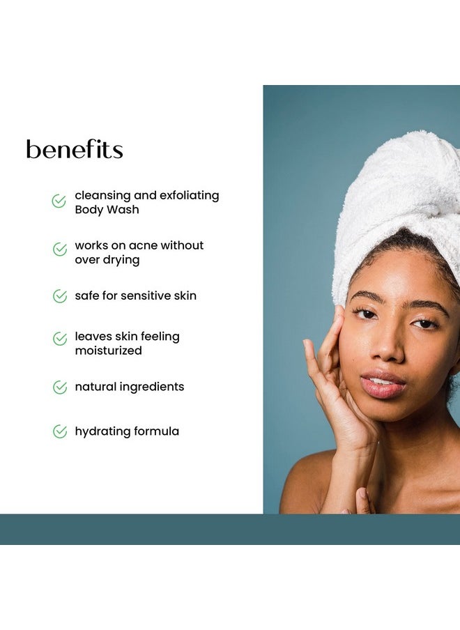 AYADARA - Boho Body Wash 8Oz Exfoliating Acne Body Wash With Natural Jojoba Beads & Aloe Vera For Gentle Cleansing & Hydrating Body Acne Treatment 50+ Uses - Image 1