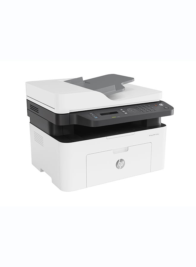 HP Laser MFP 137fnw Printer - Print, Copy, Scan, Fax - Black and white, Printer for Small Medium Business [4ZB84A] White/Grey - Image 2