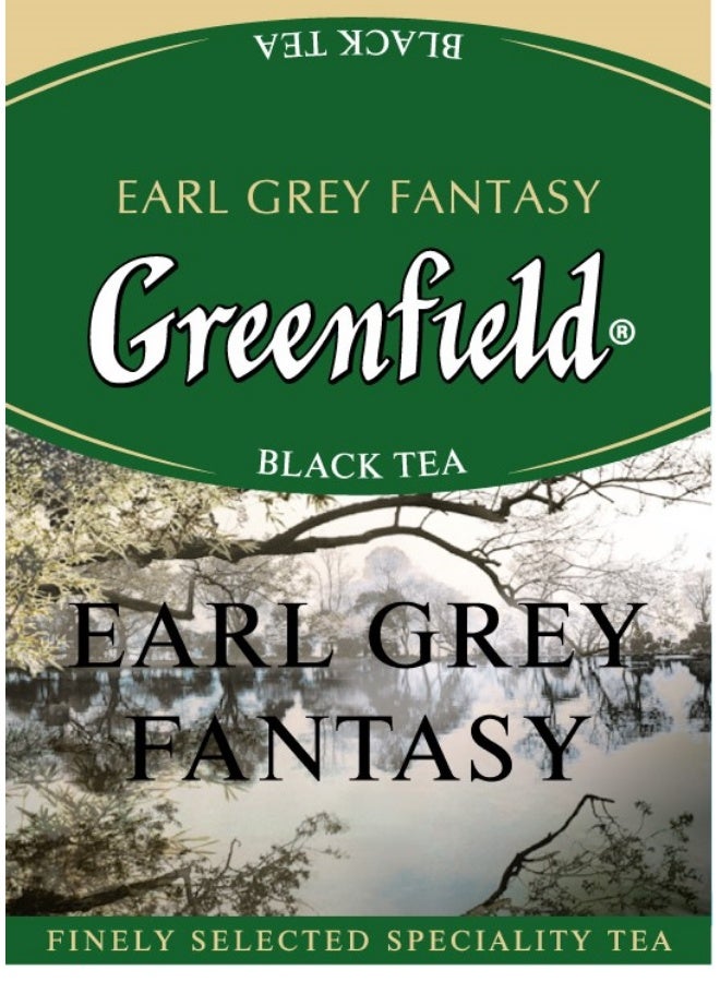 GREENFIELD BLACK TEA ROYAL EARL GREY FANTASY TEA BAGS 100 Pcs (2g x 100pcs)