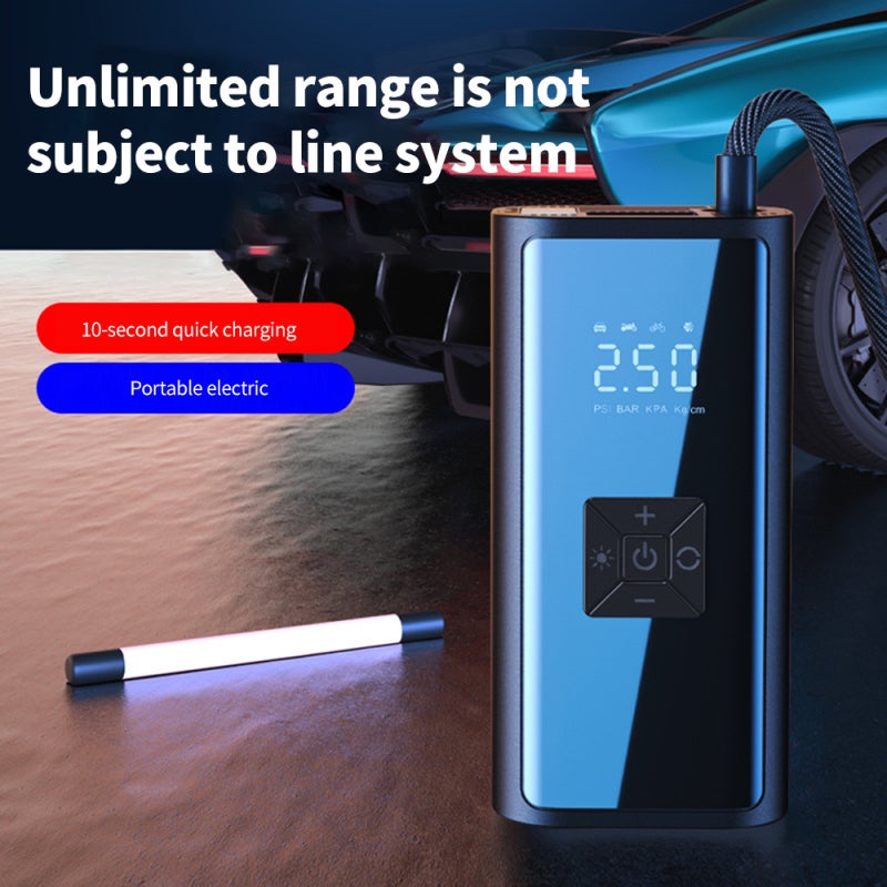 12V Car Digital Tire Inflator 150PSI Air Compressor 4500mAh Inflatable/Flashlight/SOS/Lighting lamp/Power Bank Charging for Mobile Phone - Image 4