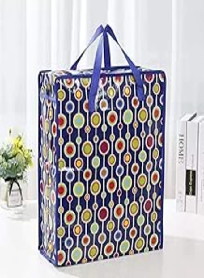 Storage Bag for Comforters, Blankets and Clothes - Large Size 65 * 55 * 25 - Multicolor - Jumbo Bag for Storage and Market 