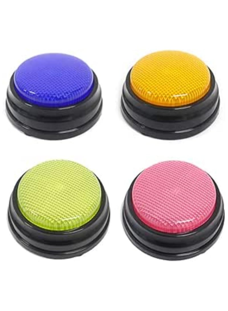 Interactive Recordable Talking Button with LED Function , Learning Resources Answer Buzzers , Parent-Child Toy , Language Education Tool , Perfect Phonograph , ABS Plastic , Blue Pink Green Orange  - Image 2