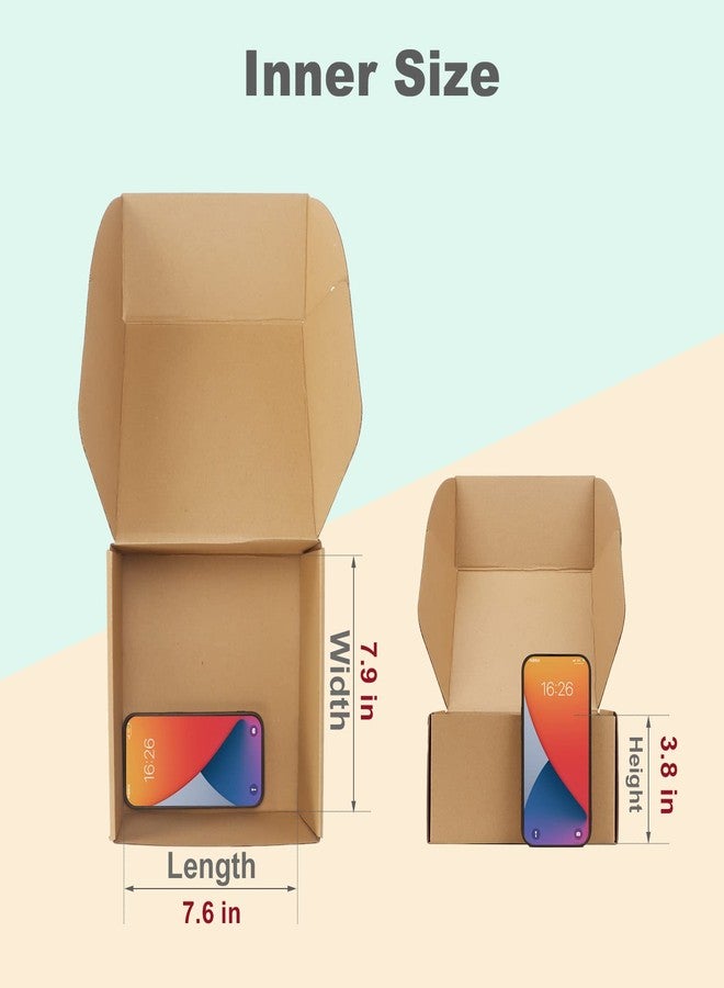 MEBRUDY 8x8x4 Inches Shipping Boxes Pack of 25, Small Corrugated Cardboard Box for Mailing Packing Literature Mailer - Image 3