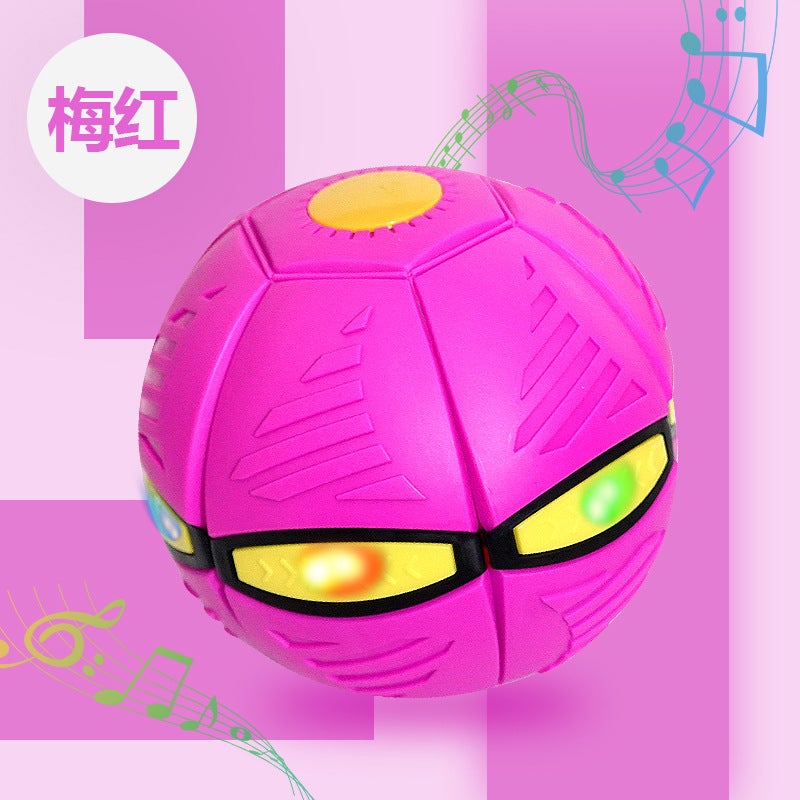 Elastic Stomp Rocket Transforming Toy Ball for Kids Stepping on the ball with light music [pink]] 