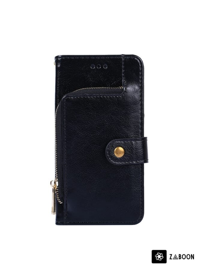 Green Tiger - For vivo X80 China Zipper Bag Leather Phone Case(Black) - Image 1