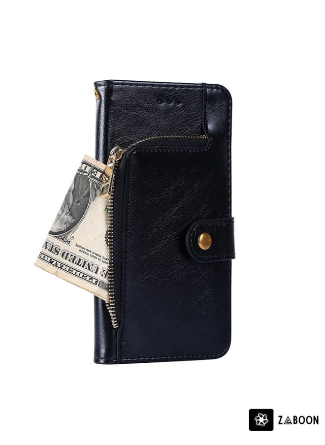 Green Tiger - For vivo X80 China Zipper Bag Leather Phone Case(Black) - Image 1