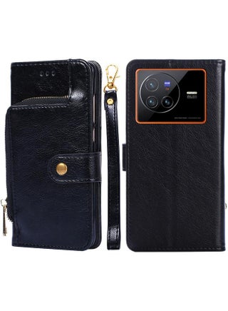 For vivo X80 China Zipper Bag Leather Phone Case(Black) - pzsku/Z4D63FD22866C124FF5B5Z/45/_/1724124804/79b51e98-6937-4588-a011-f14c683a008b
