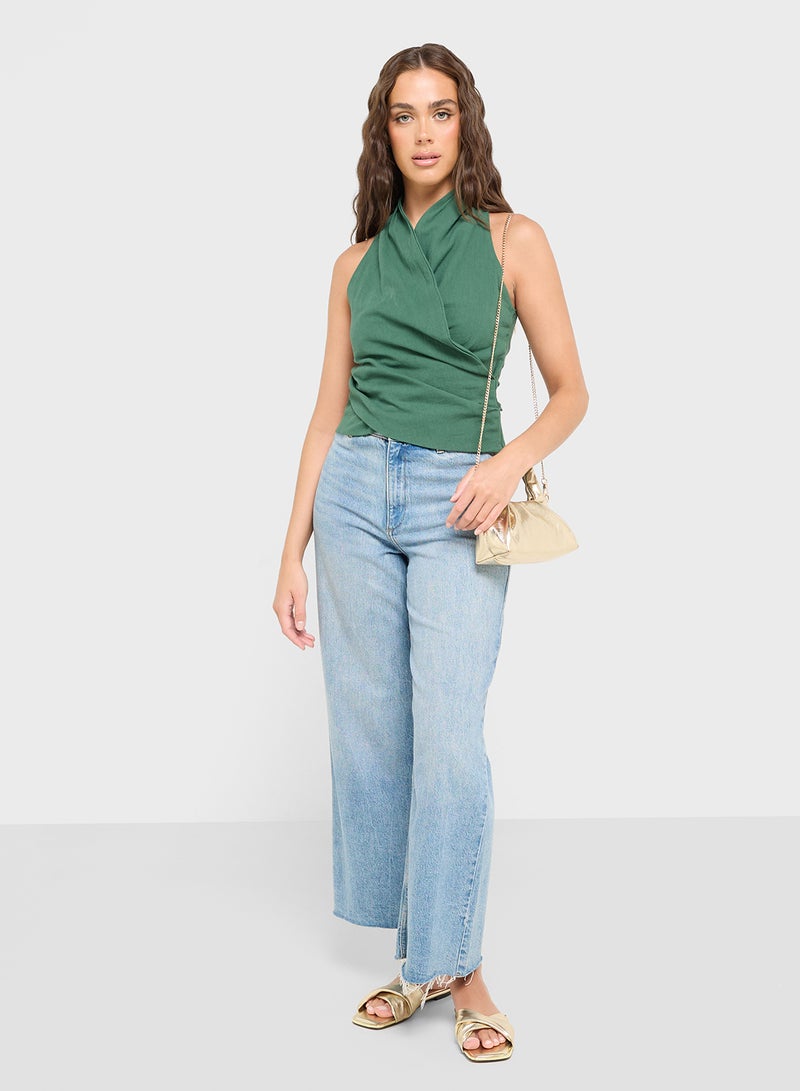 Ginger Halter Neck Wrap Top  - Image 4