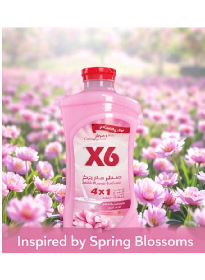 معطر ومنظف أرضيات مركز متعدد الأغراض X6 - برائحة زهر الندى - فعالية 4 في 1 للتنظيف العميق والتعقيم ورائحة تدوم طويلاً - Image 3