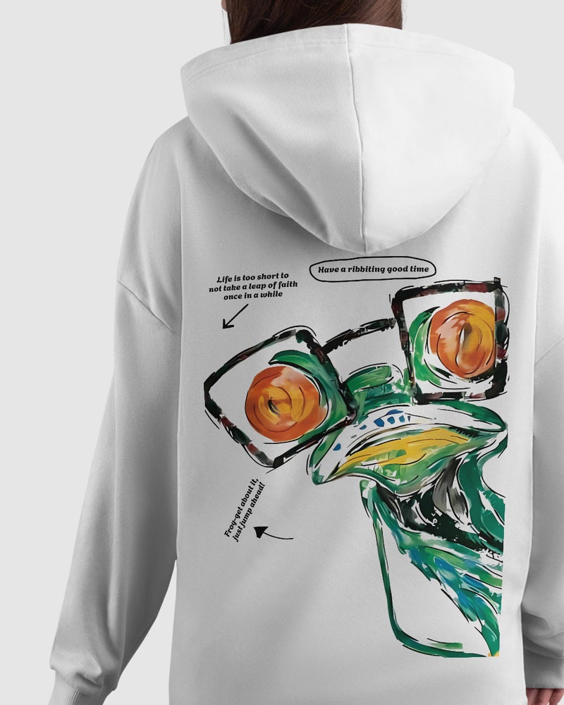 Glitter Women Winter Hoodie - White - Image 3