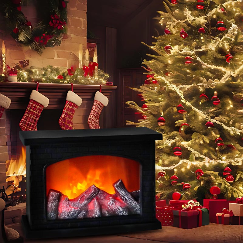 Bestview Fireplace Lanterns Decorative, Fake Fireplace,Flame Effect LED Fire Lamp for Indoor Outdoor Christmas Decoration (No Heater Function Black) - Image 2