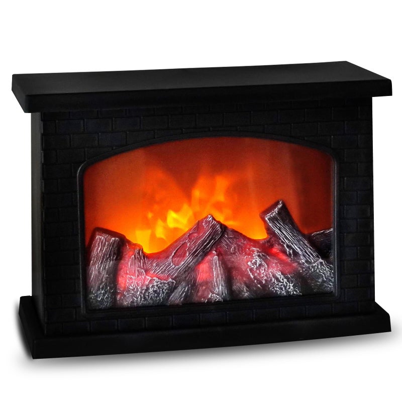 Bestview Fireplace Lanterns Decorative, Fake Fireplace,Flame Effect LED Fire Lamp for Indoor Outdoor Christmas Decoration (No Heater Function Black) - Image 1