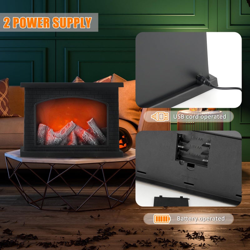 Bestview Fireplace Lanterns Decorative, Fake Fireplace,Flame Effect LED Fire Lamp for Indoor Outdoor Christmas Decoration (No Heater Function Black) - Image 5