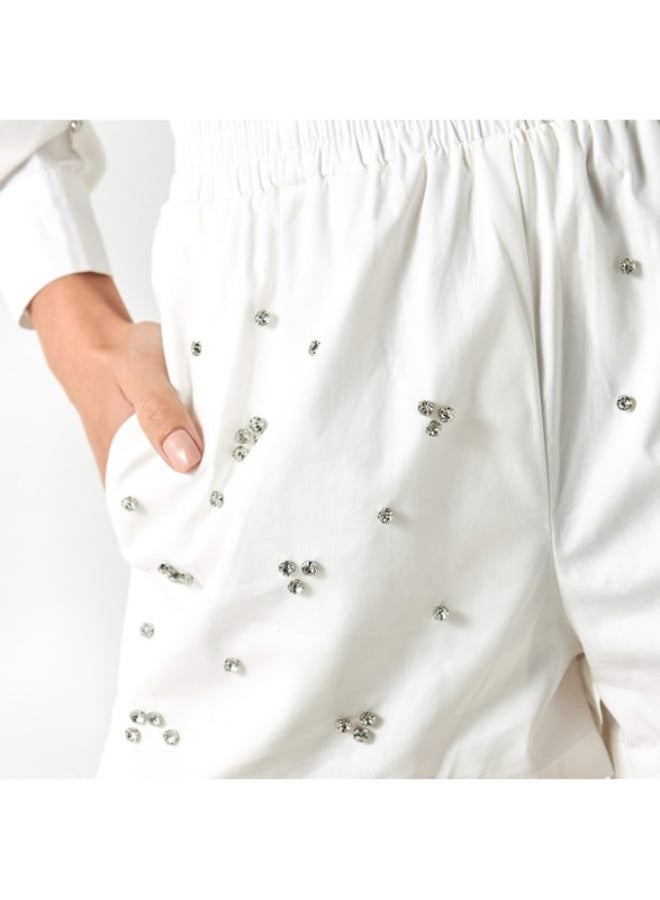 2Xtremz 2Xtremz Embellished Shorts with Elasticated Waistband  - Image 2