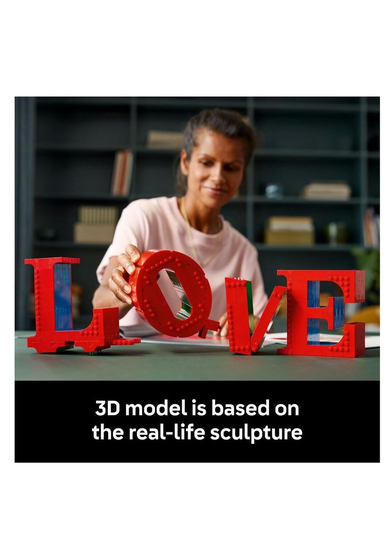 LEGO LEGO Love Building Set, Model Kit For Adults To Build, Great As A Home Office Decoration Piece Or Gift 31214  - Image 3