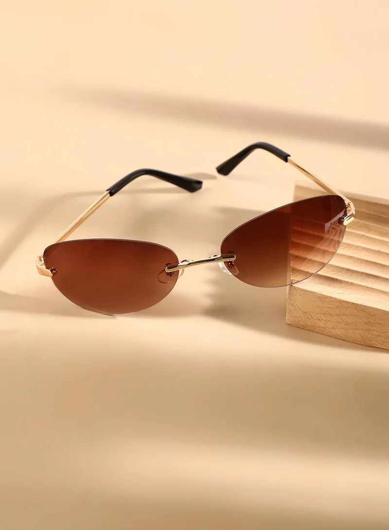 Haute Sauce The Minimal Oval Sunglasses