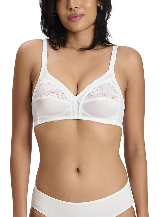 ترايامف Triumph International Women's Non Padded | Wireless | Claudette 34E White | Full-Coverage Bra | Pack of 1