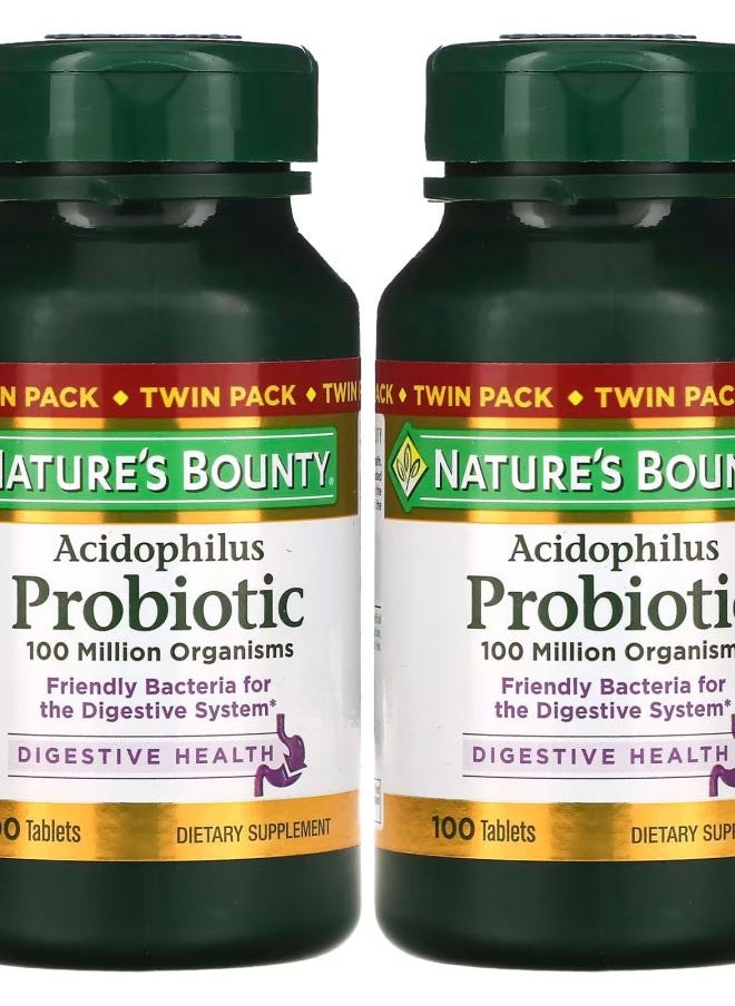Nature's - Acidophilus Probiotic Twin Pack 100 Tablets Each - Image 1