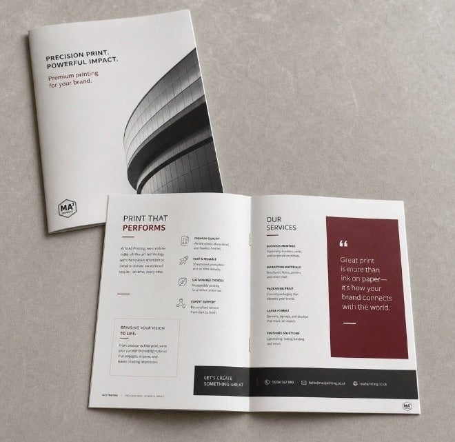 50 Printed Brochures (4 Pages) – Small or Large Size | Full-Color Printing - Image 2