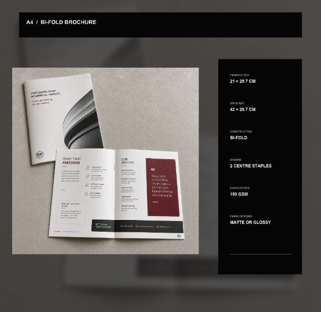 50 Printed Brochures (4 Pages) – Small or Large Size | Full-Color Printing - Image 3