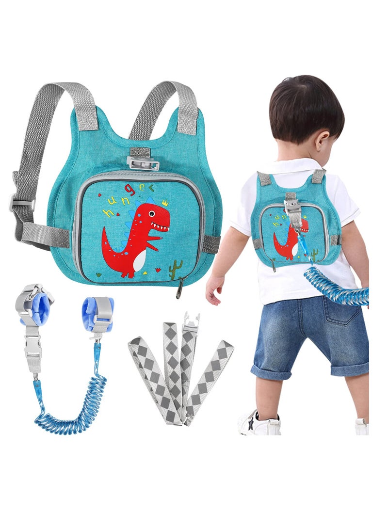 SYOSI Toddler Harness Leashes & Anti Lost Wrist Link, Anti-Lost Holder Bracelet Strap Tether, Walking Wristband Safety Backpack for Toddlers, for Kids Girls Outdoor Activity Keep Kid Close(Dinosaur)  - Image 1