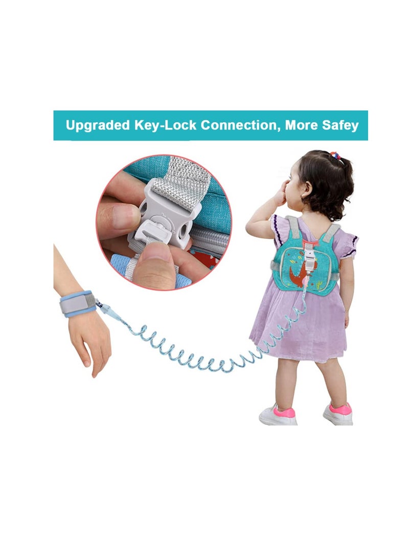SYOSI Toddler Harness Leashes & Anti Lost Wrist Link, Anti-Lost Holder Bracelet Strap Tether, Walking Wristband Safety Backpack for Toddlers, for Kids Girls Outdoor Activity Keep Kid Close(Dinosaur)  - Image 5