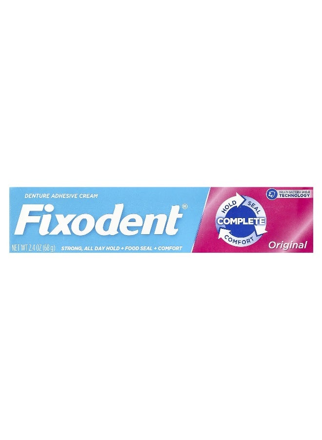 Fixodent, Denture Adhesive Cream, Original, 2.4 oz (68 g) (Packaging may vary) - Image 2