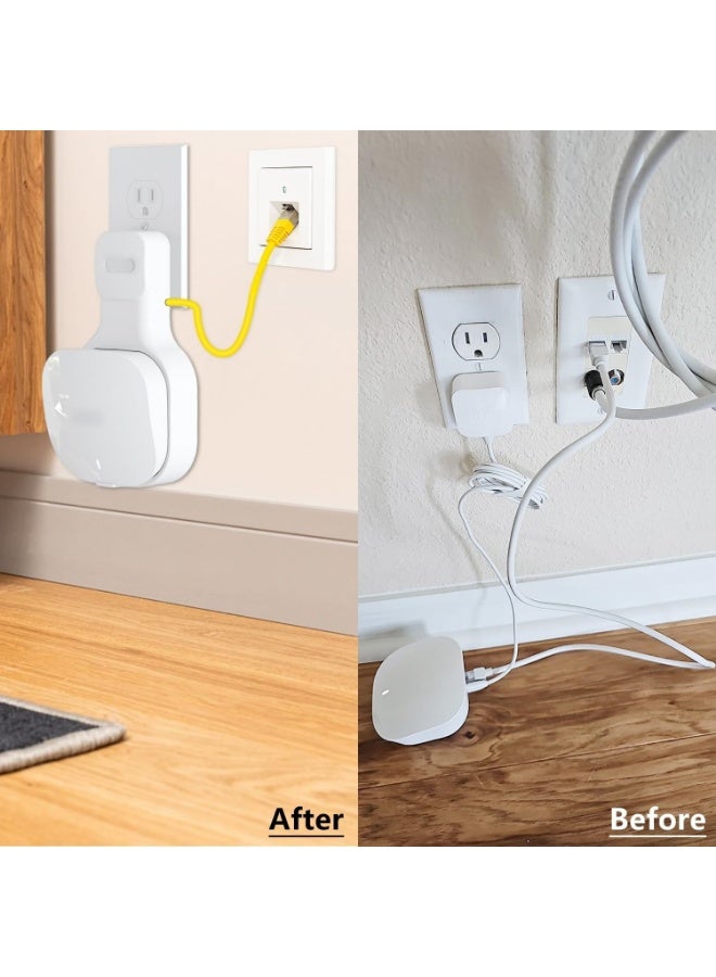 for eero mesh WiFi Router Wall Mount Bracket with Cable Storage Function. Stable and Easy to Install Wall Mount Outlet Holder Compatible with eero mesh WiFi Router - Image 4