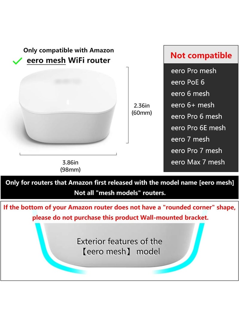 for eero mesh WiFi Router Wall Mount Bracket with Cable Storage Function. Stable and Easy to Install Wall Mount Outlet Holder Compatible with eero mesh WiFi Router - Image 3