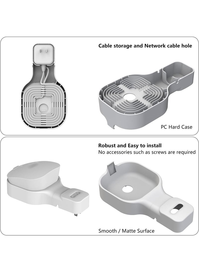 for eero mesh WiFi Router Wall Mount Bracket with Cable Storage Function. Stable and Easy to Install Wall Mount Outlet Holder Compatible with eero mesh WiFi Router - Image 5