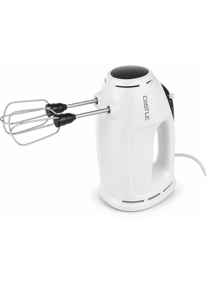 كاسل مضرب يدوي كاسيل 425 وات 4 ملحقات خاصية التربو أبيض – HM1000 - Image 2