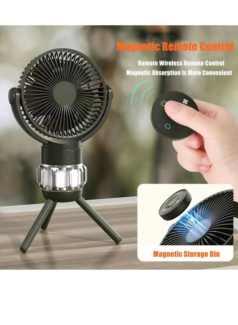 Cool Baby COOLBABY Outdoor Fan 10000mAh Camping Fan with LED Light USB Portable Fan with Remote Control Power Bank Rechargeable Battery 3 Speed Wind Power for Tent Camping Fishing Golf Cart - Image 4