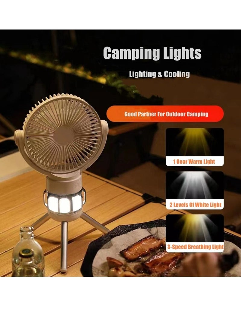 Cool Baby COOLBABY Outdoor Fan 10000mAh Camping Fan with LED Light USB Portable Fan with Remote Control Power Bank Rechargeable Battery 3 Speed Wind Power for Tent Camping Fishing Golf Cart - Image 3