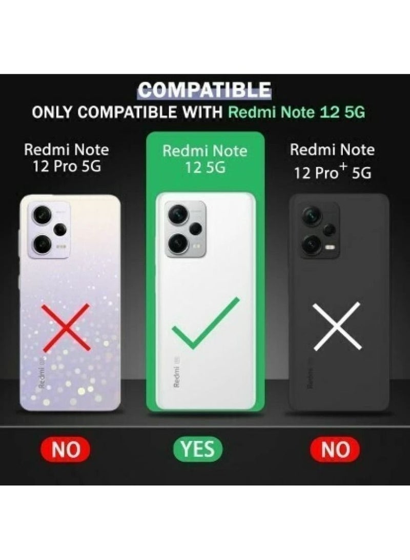 Xiaomi Redmi Note 12 5G Case Cover Clear Back TPU Case Shockproof Anti-Scratch Protective Bumper Cover for Xiaomi Redmi Note 12 5G