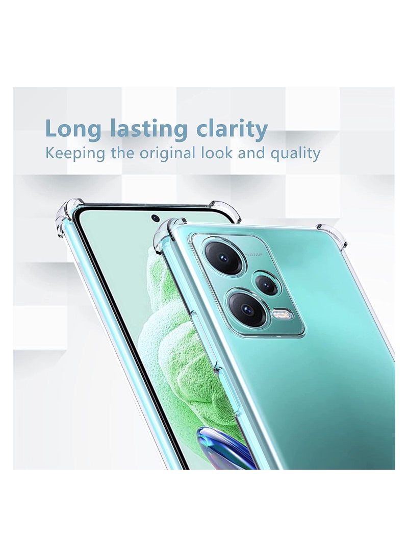 Xiaomi Redmi Note 12 5G Case Cover Clear Back TPU Case Shockproof Anti-Scratch Protective Bumper Cover for Xiaomi Redmi Note 12 5G