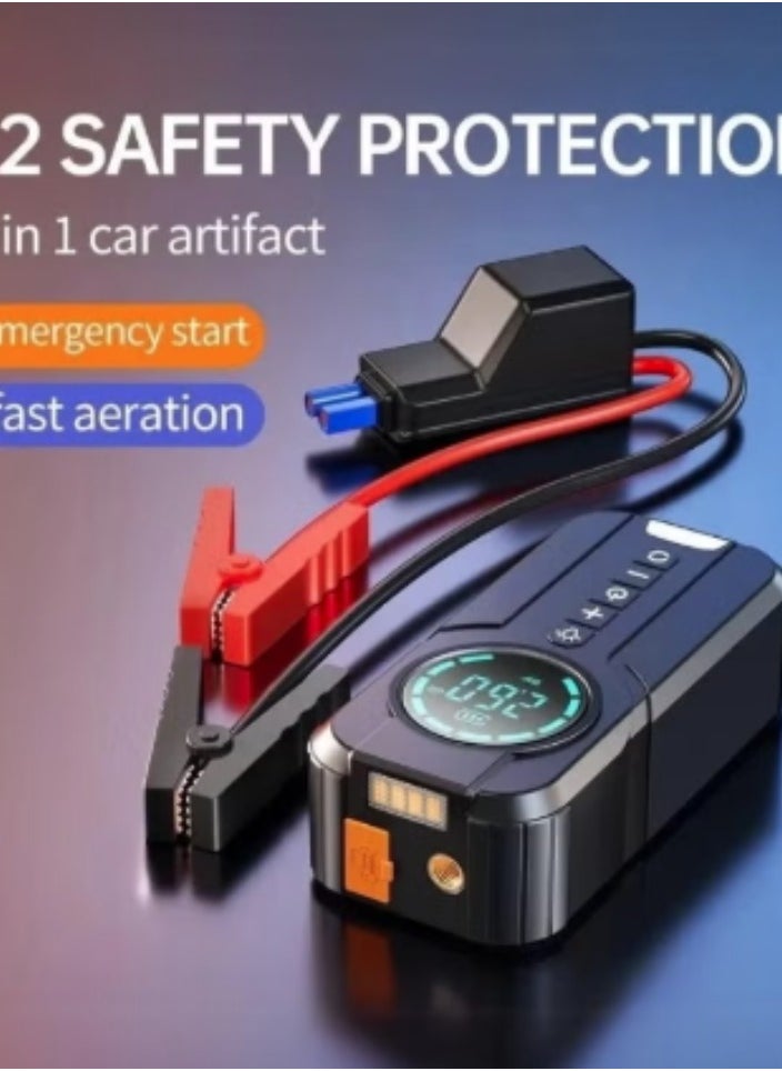 بطارية متنقلة اشتراك ومشغل للسيارة بقوة 6000mAh مع منفاخ هواء مدمج